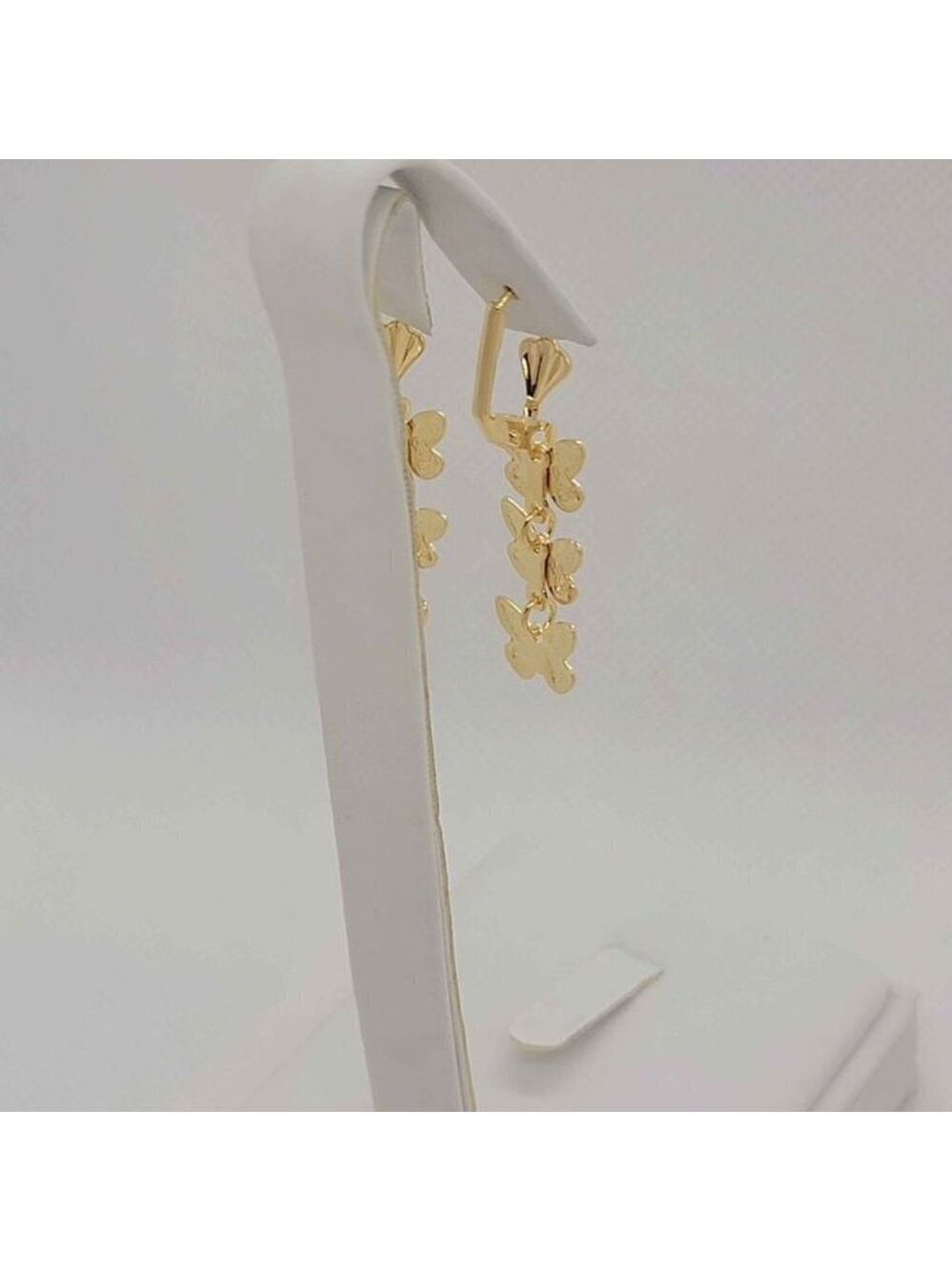 Brand New Brazilian 18k Gold Filled 3 Butterfly Earrings - Picture 3 of 4